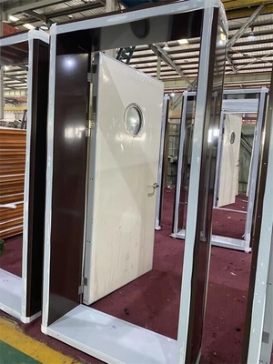 شراء باب فولاذي مقاوم للحريق A60 مع لوحة رؤية زجاجية للنافذة التصنيع عبر الإنترنت